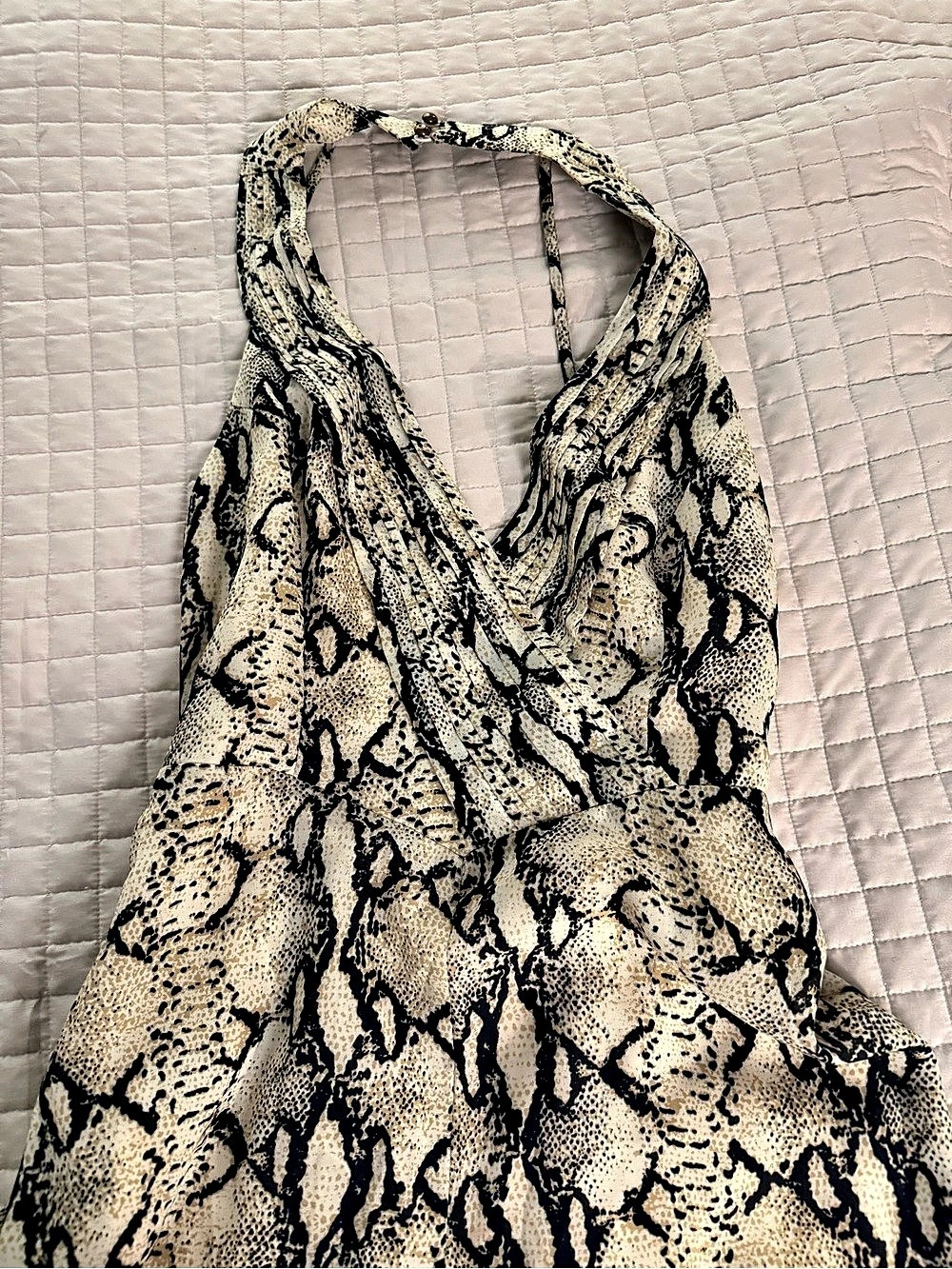 a.r.k & co. Snake Print Halter jumpsuit